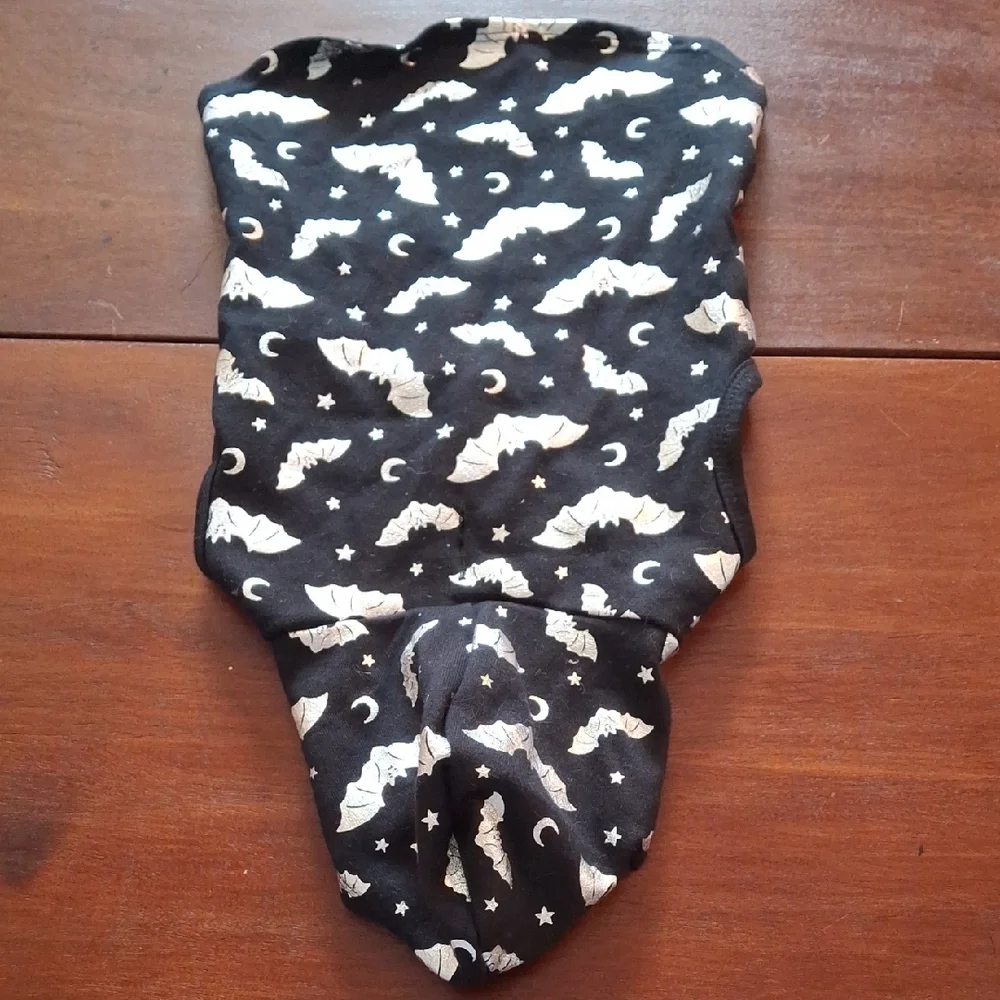 Vibrant Black and White Starry Dog Hood